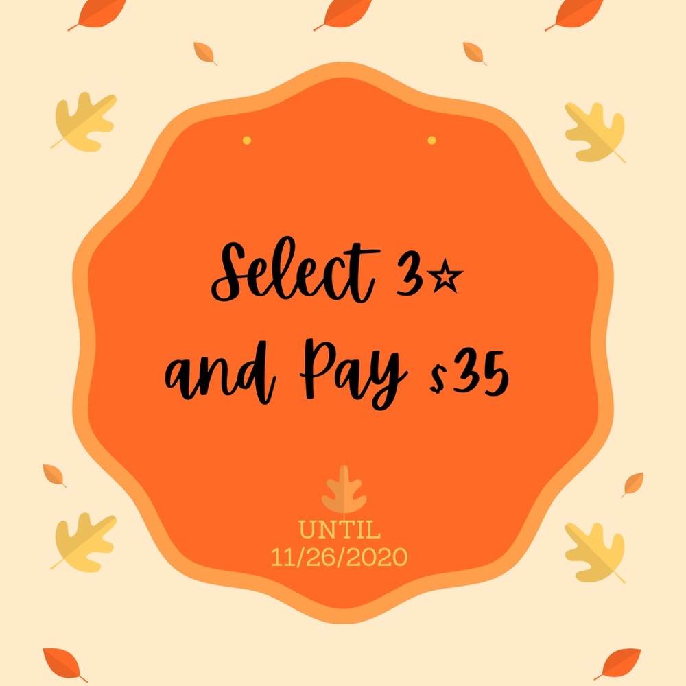 Select 3 yellow ⭐️ PAY $35